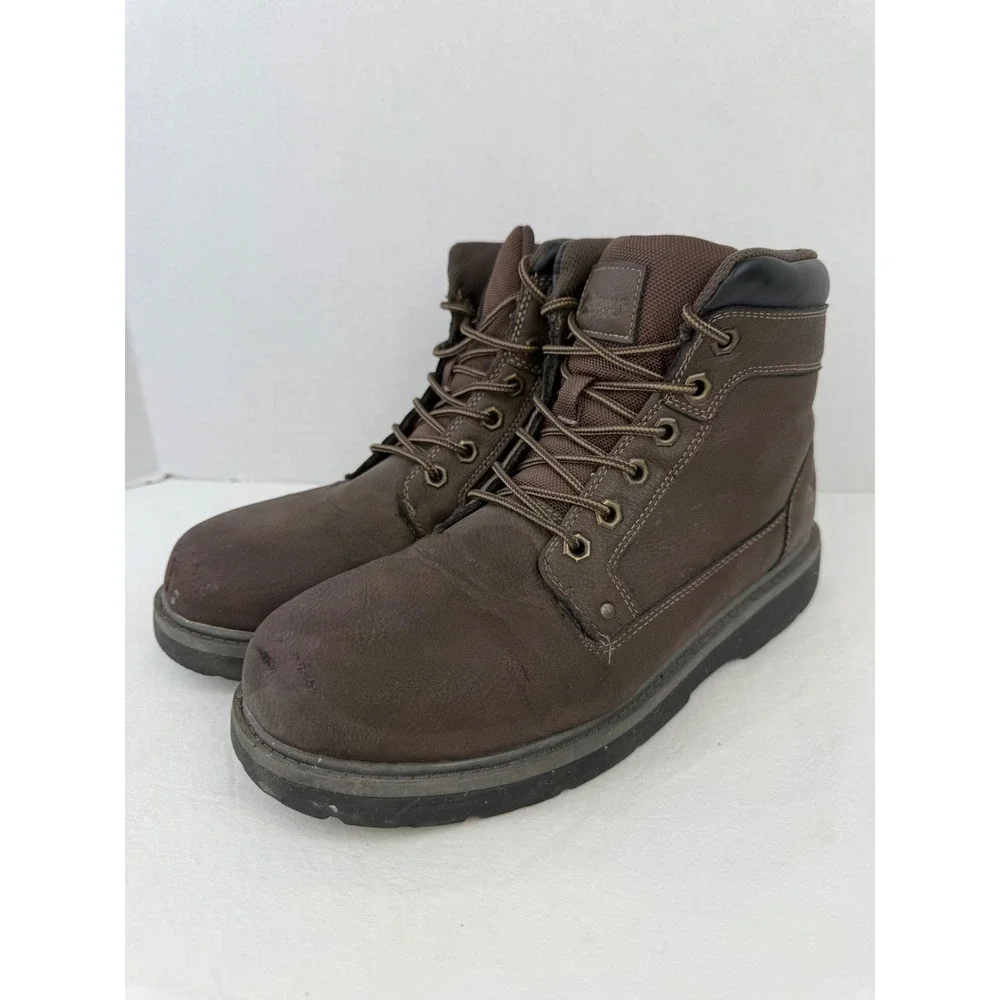 Denali Mens Brown Work Boots‎ Lace Up Ankle Lug Sole A15U008A-5 Size 10